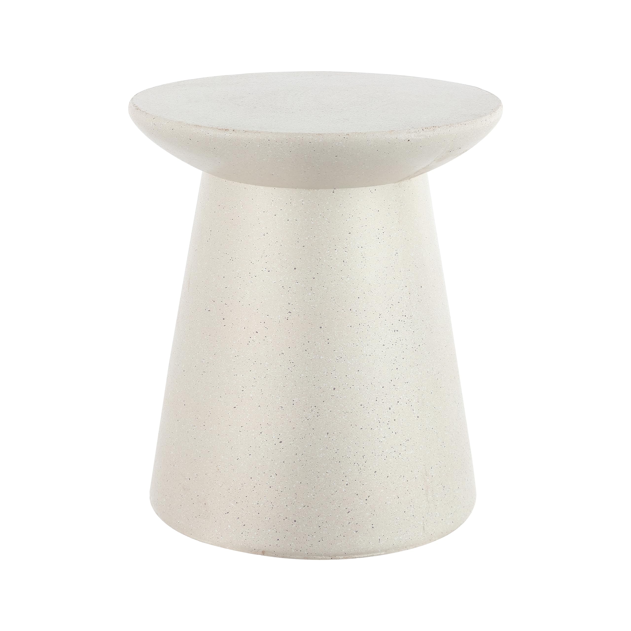 JONATHAN Y front view cream terrazzo showing minimalist silhouette and modern appeal