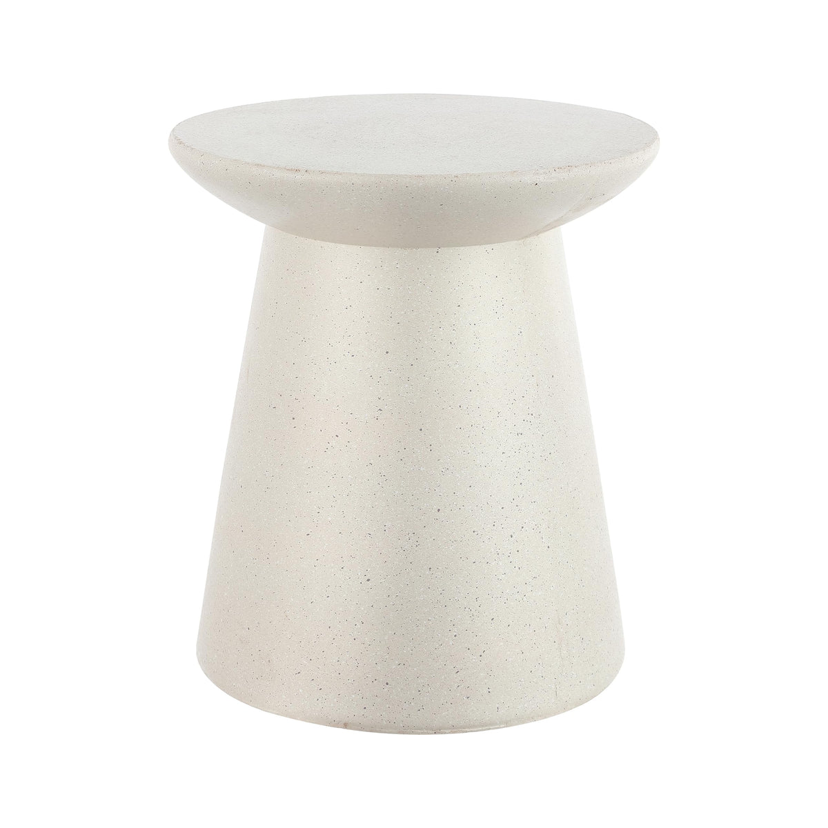 JONATHAN Y front view cream terrazzo showing minimalist silhouette and modern appeal