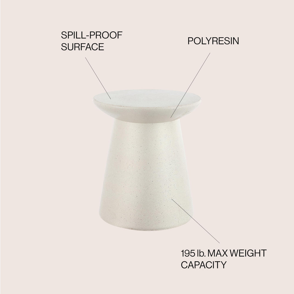JONATHAN Y side profile of pedestal base showing stable single-column support