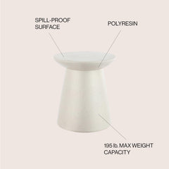 JONATHAN Y side profile of pedestal base showing stable single-column support