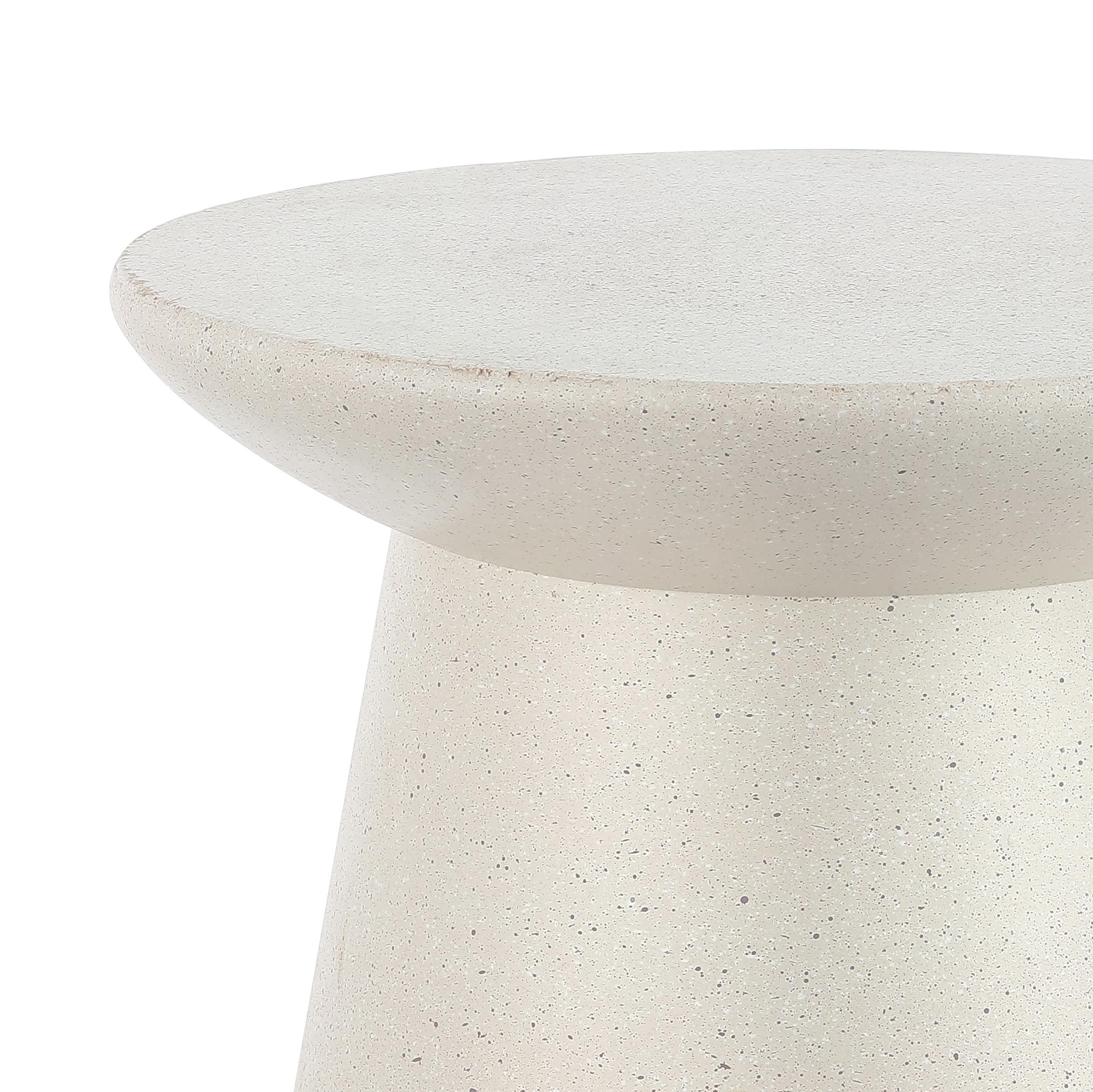JONATHAN Y beside lounge chair showing scale and compact 18-inch diameter