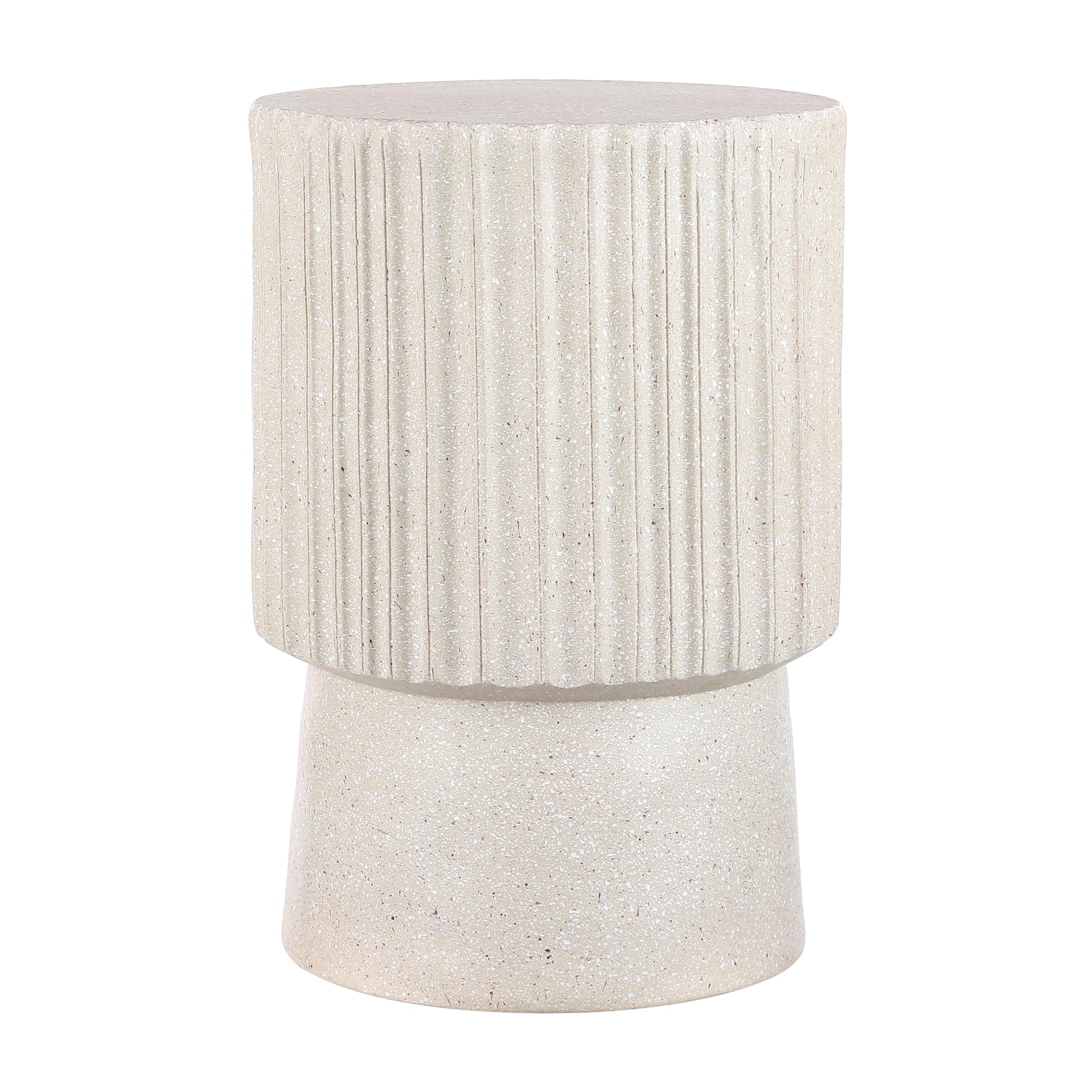 JONATHAN Y top surface of table showing spill-proof matte terrazzo finish for easy cleaning