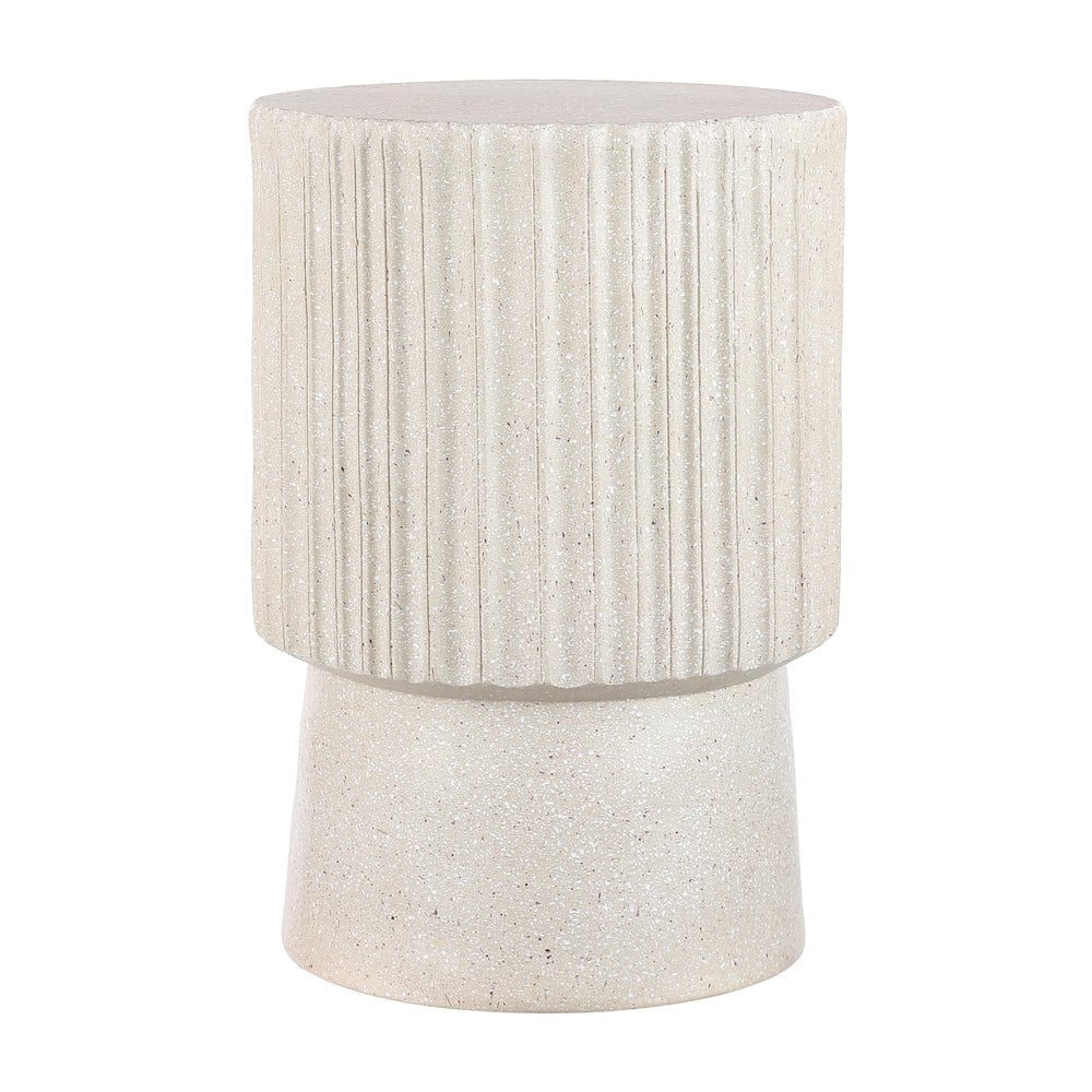 JONATHAN Y top surface of table showing spill-proof matte terrazzo finish for easy cleaning