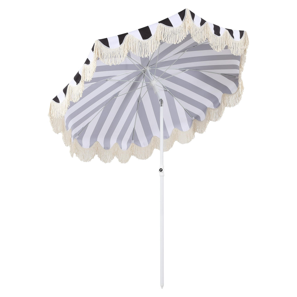 JONATHAN Y umbrella folded inside matching polyester drawstring bag for compact portability and storage