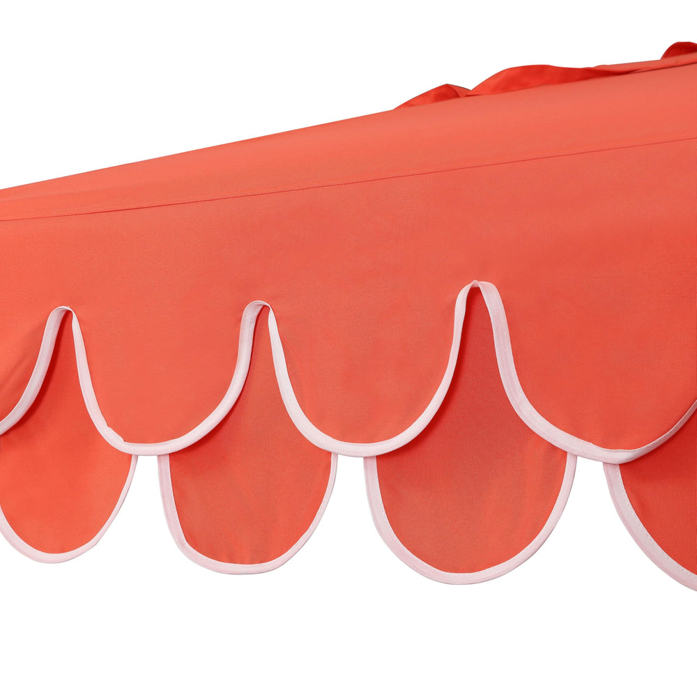 JONATHAN Y double-scalloped edge with white trim for decorative flair