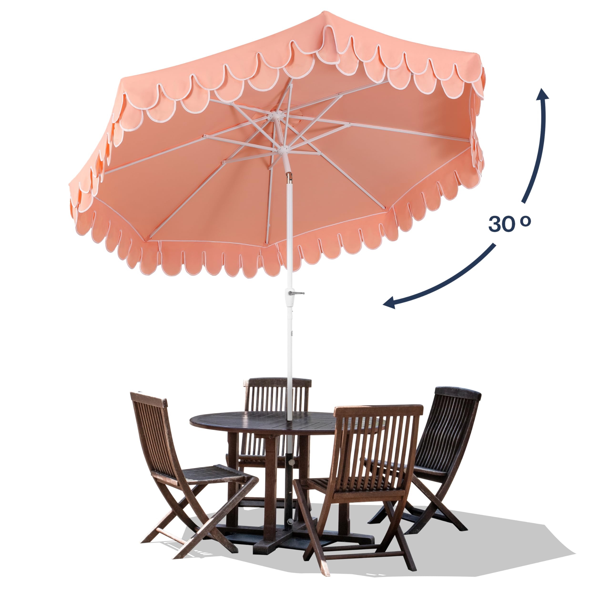 JONATHAN Y fabric texture showing durable UV-resistant coral canvas