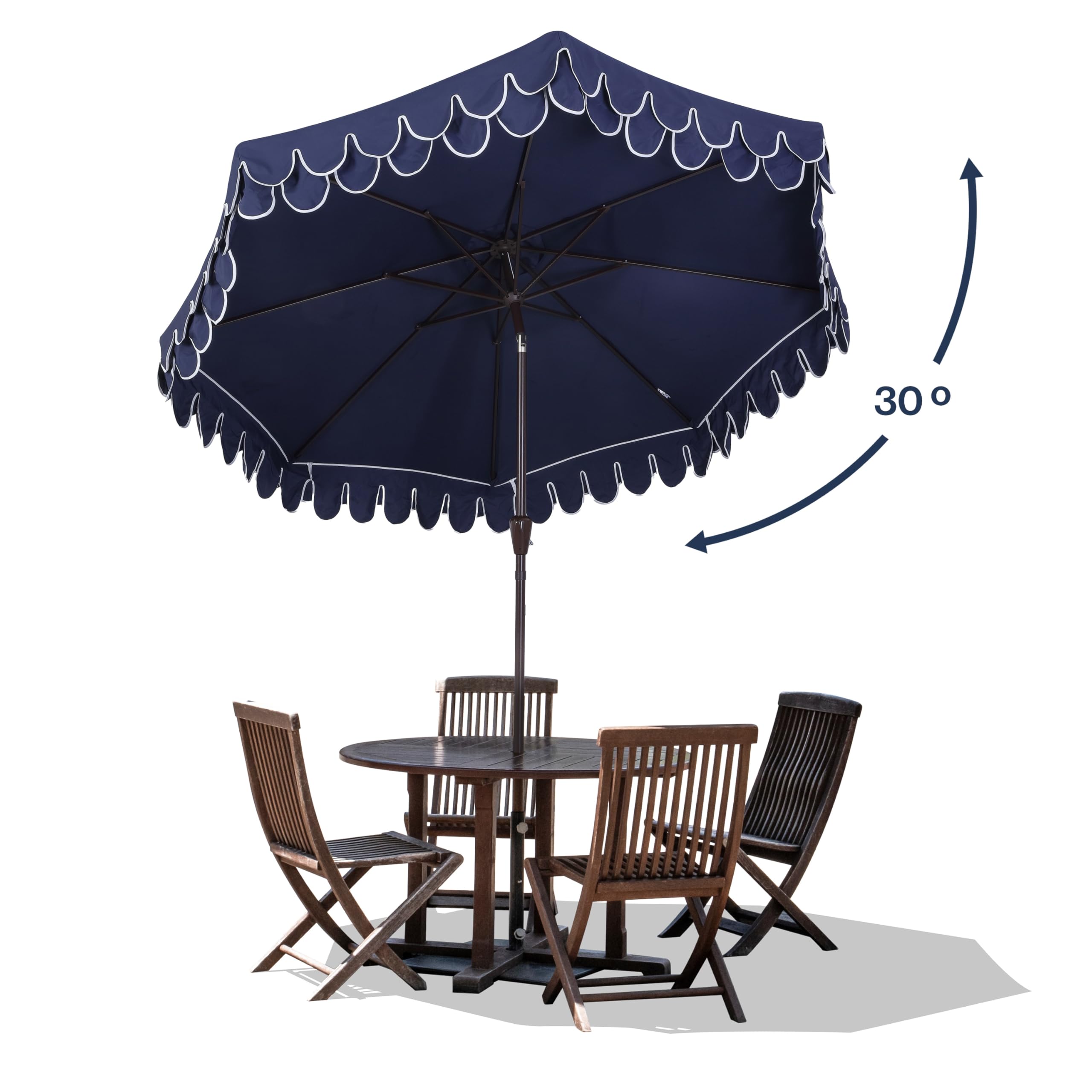JONATHAN Y umbrella in use poolside providing shade and elegant atmosphere