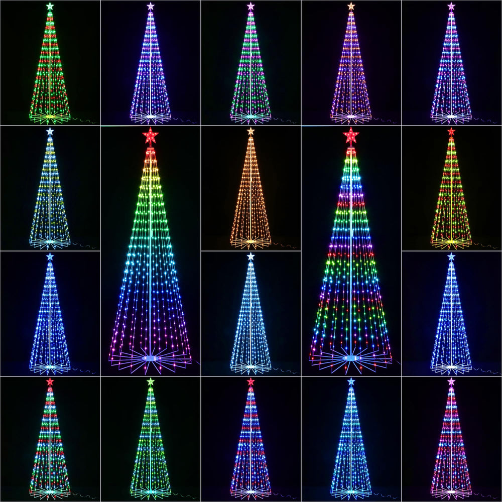 Joomer multiple trees grouped for synchronized large-scale holiday display