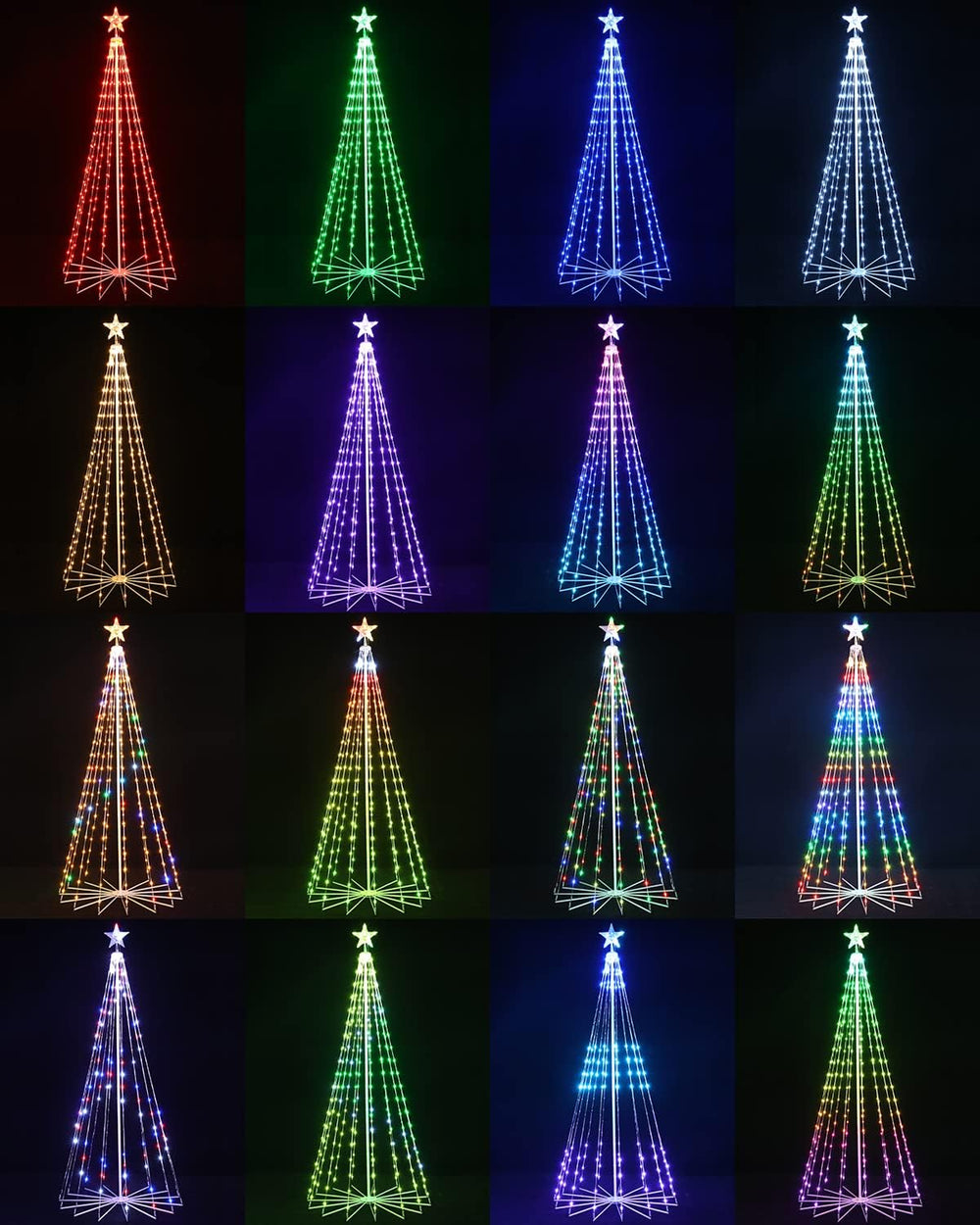 Joomer tree syncing lights to music at a backyard party for atmosphere