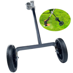 JOOPSAM front view attached to trimmer showing stable support and easier pushing