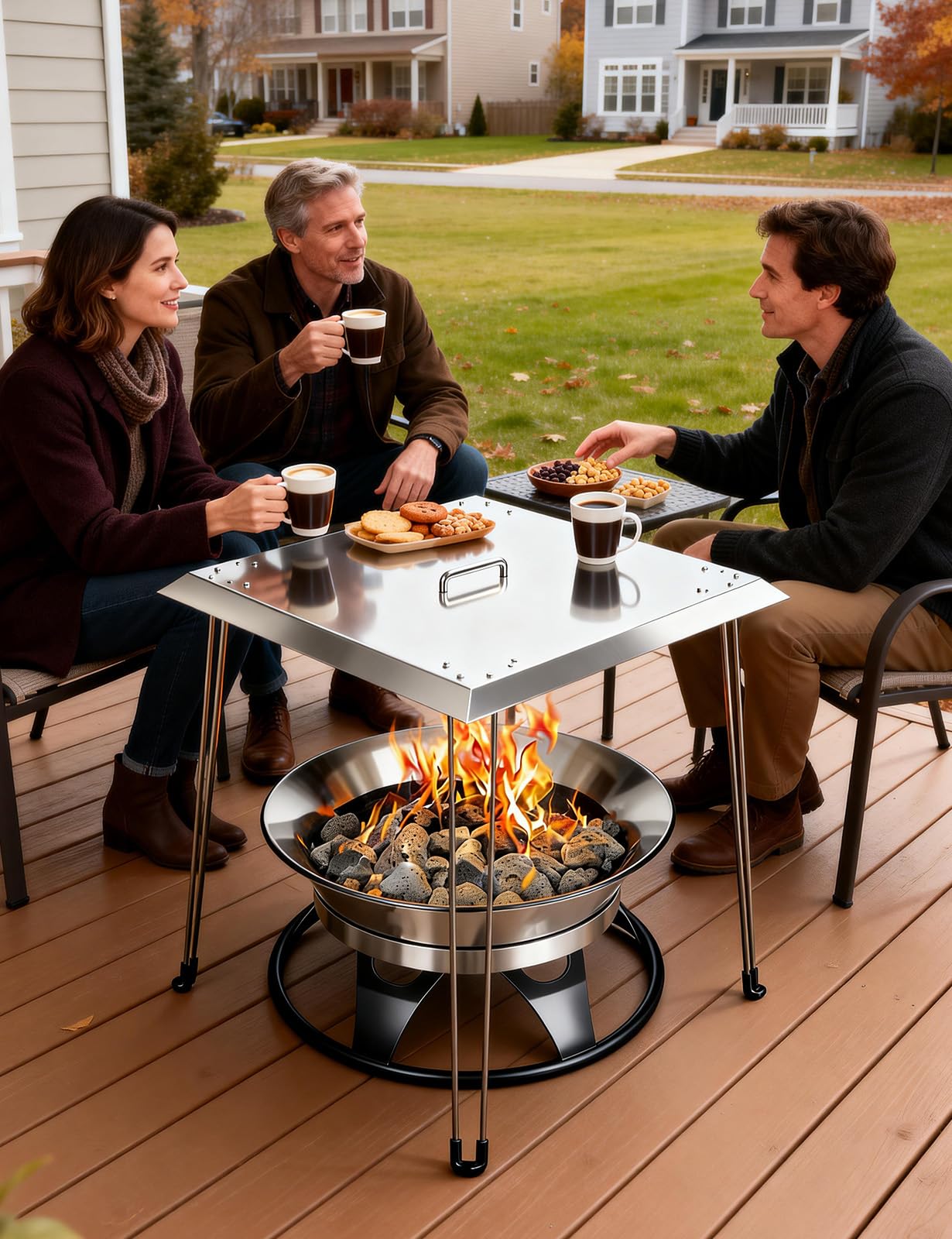 joqepy foldable legs extended during use to improve heat dispersion around seating