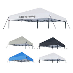 Joramoy front view of white canopy top showing clean coverage and protection