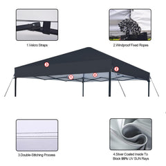 Joramoy canopy top installed on straight leg frame demonstrating easy setup benefit