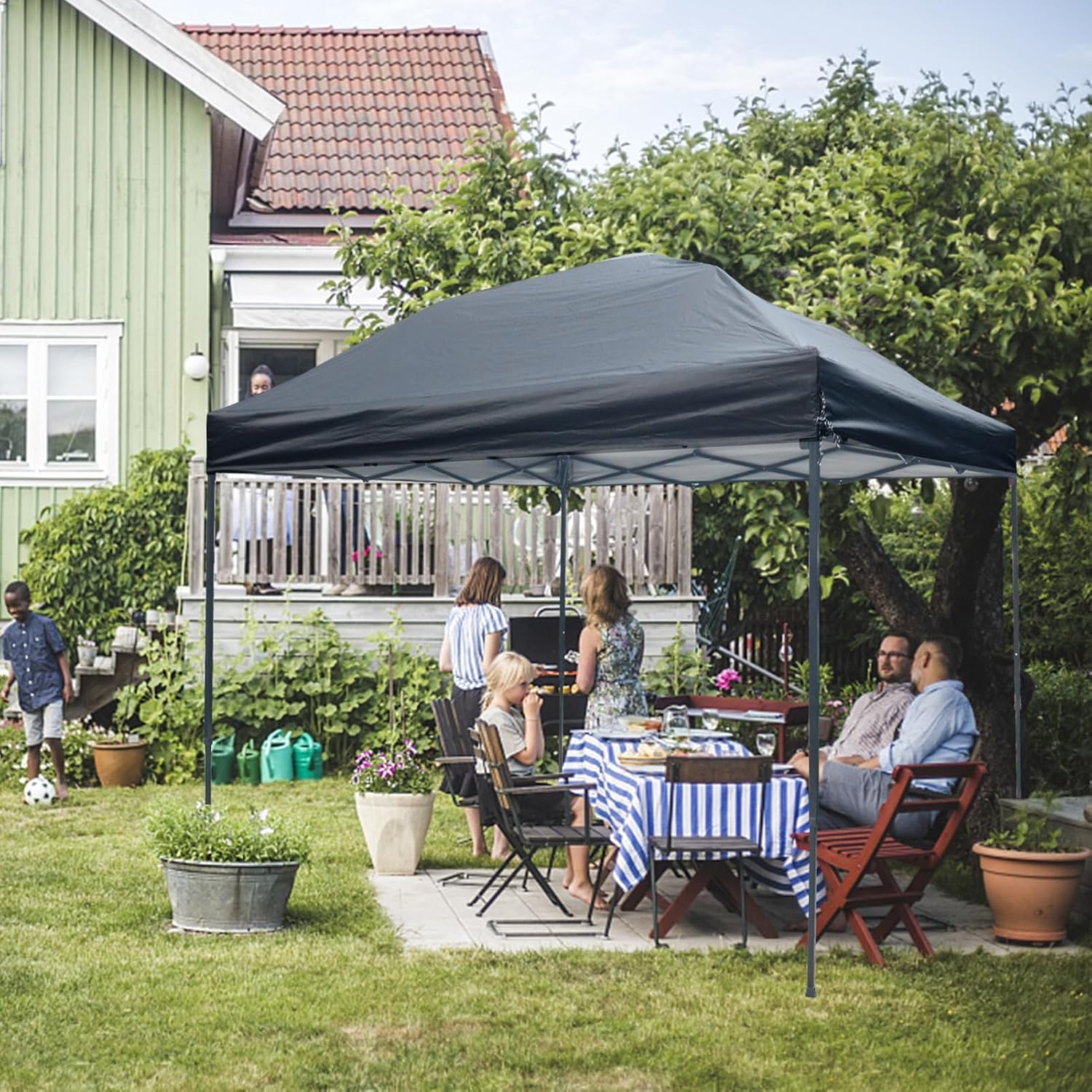 Joramoy canopy in park setting offering shaded comfort for outdoor events