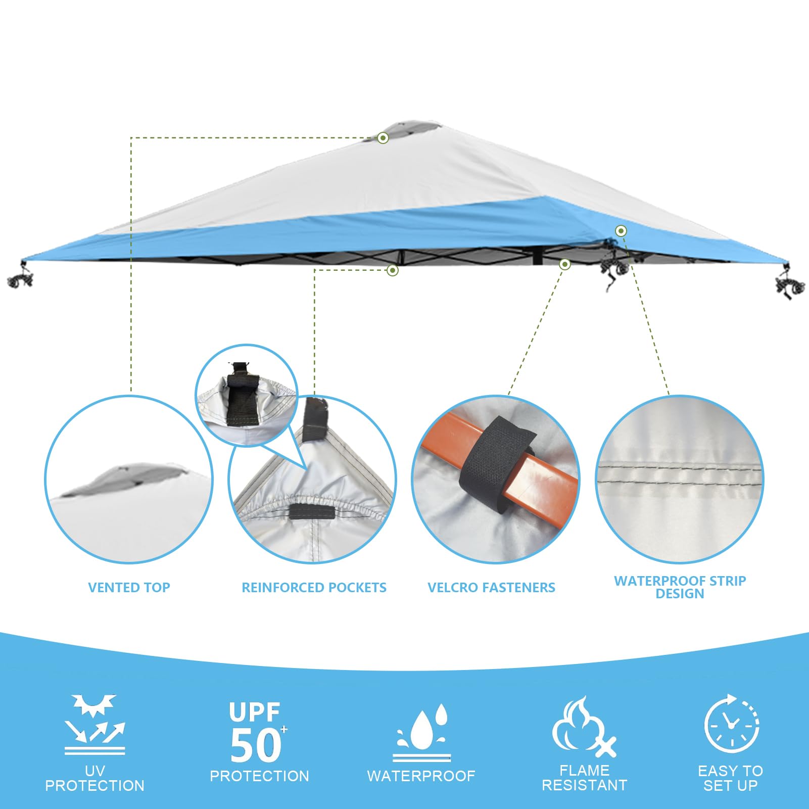 Jorohiker canopy top installed on frame wide shot showing restored shelter protection