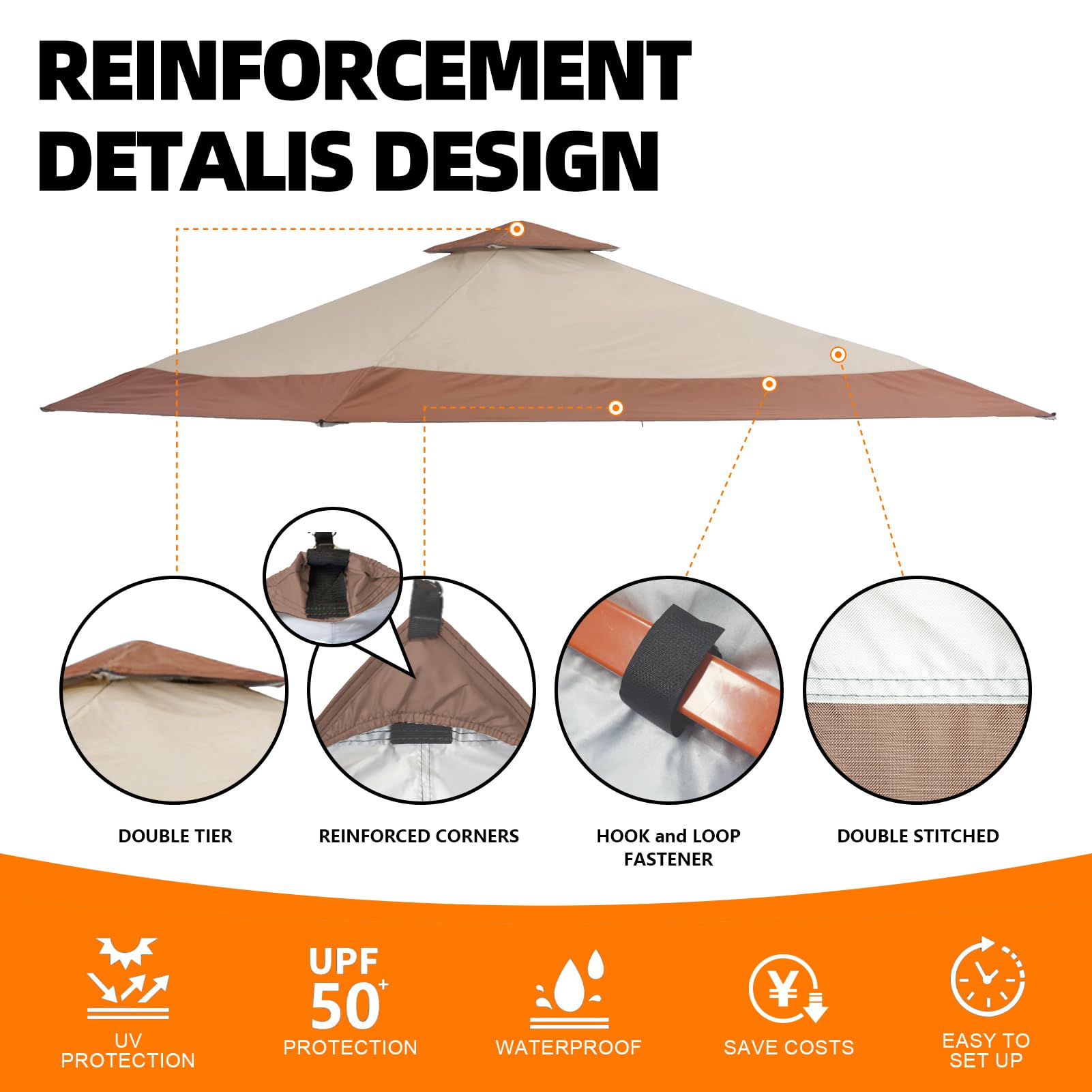 Jorohiker double-tier vent detail improving airflow and lowering under-canopy temperature
