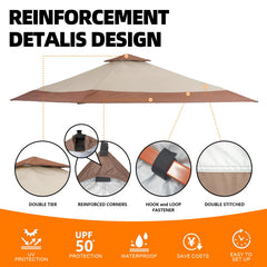 Jorohiker double-tier vent detail improving airflow and lowering under-canopy temperature