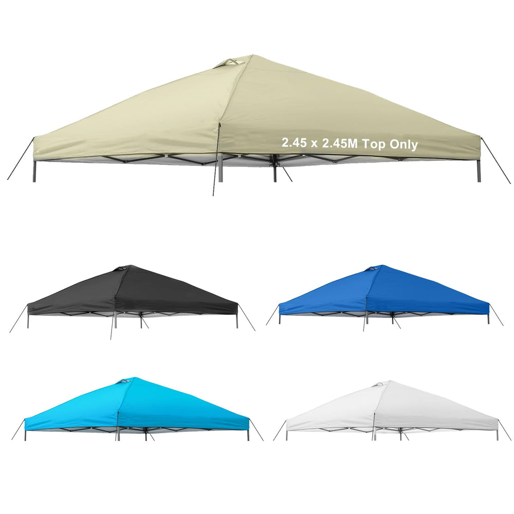 Jorohiker front view of 8x8 canopy top showing full coverage and protection