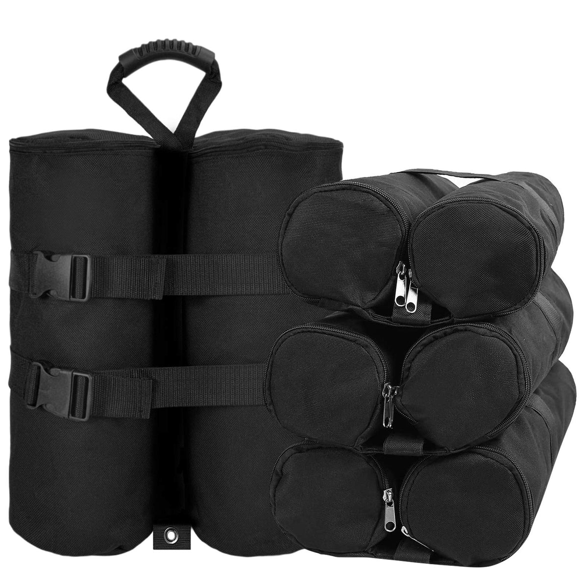 Jorohiker front view of four weight bags showing heavy-duty protection and stable anchoring