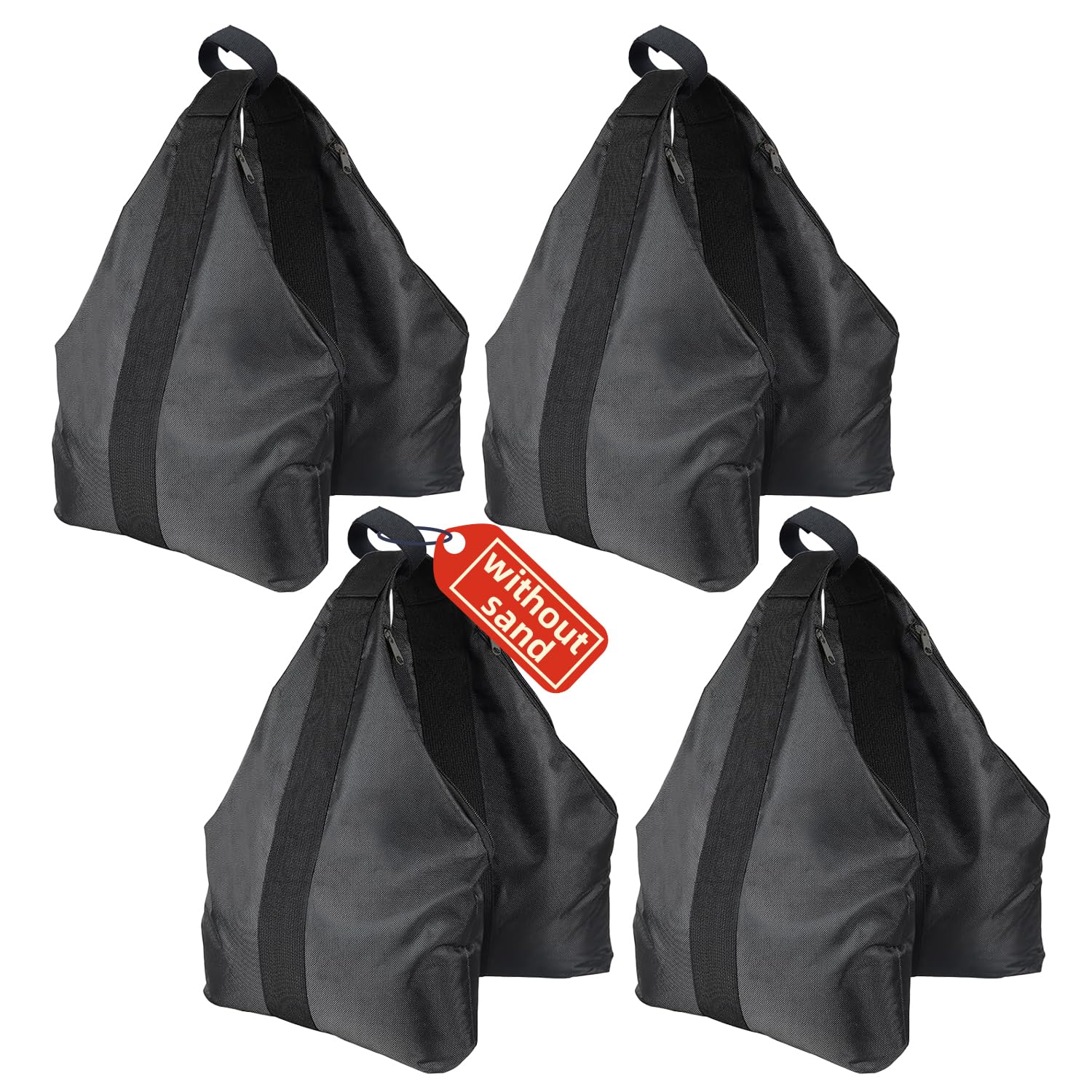 Jorohiker front view showing four empty sandbags ready to fill for secure anchoring