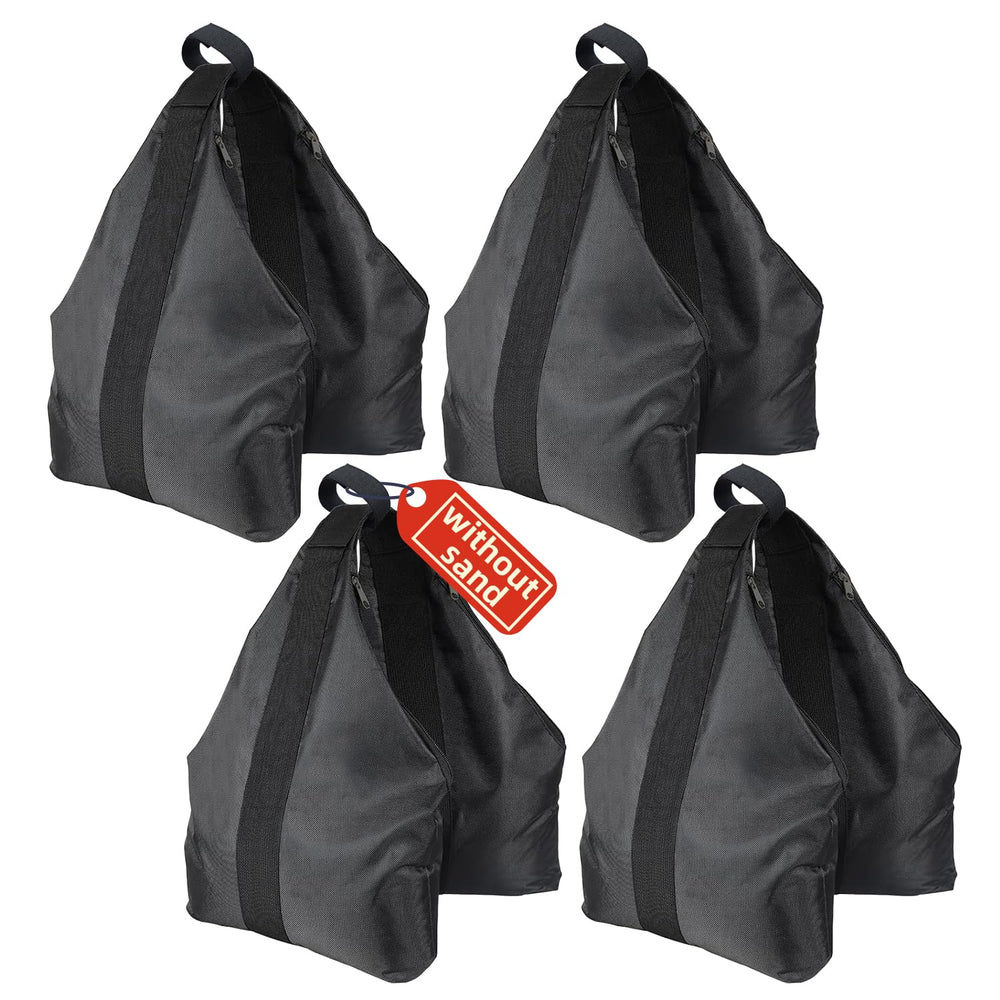 Jorohiker front view showing four empty sandbags ready to fill for secure anchoring