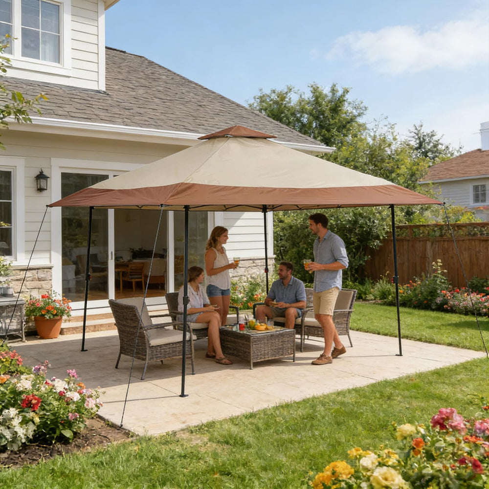 Jorohiker canopy in use at beach market creating shade and shelter for vendors