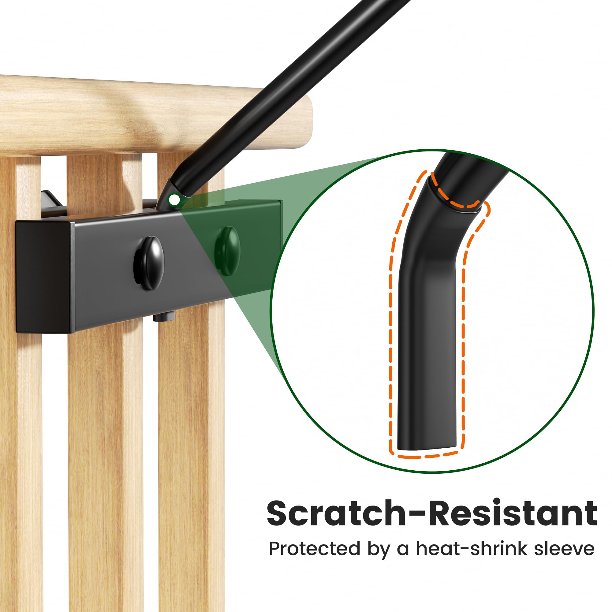 Josmimic curved arm profile highlighting space-saving design and clearance