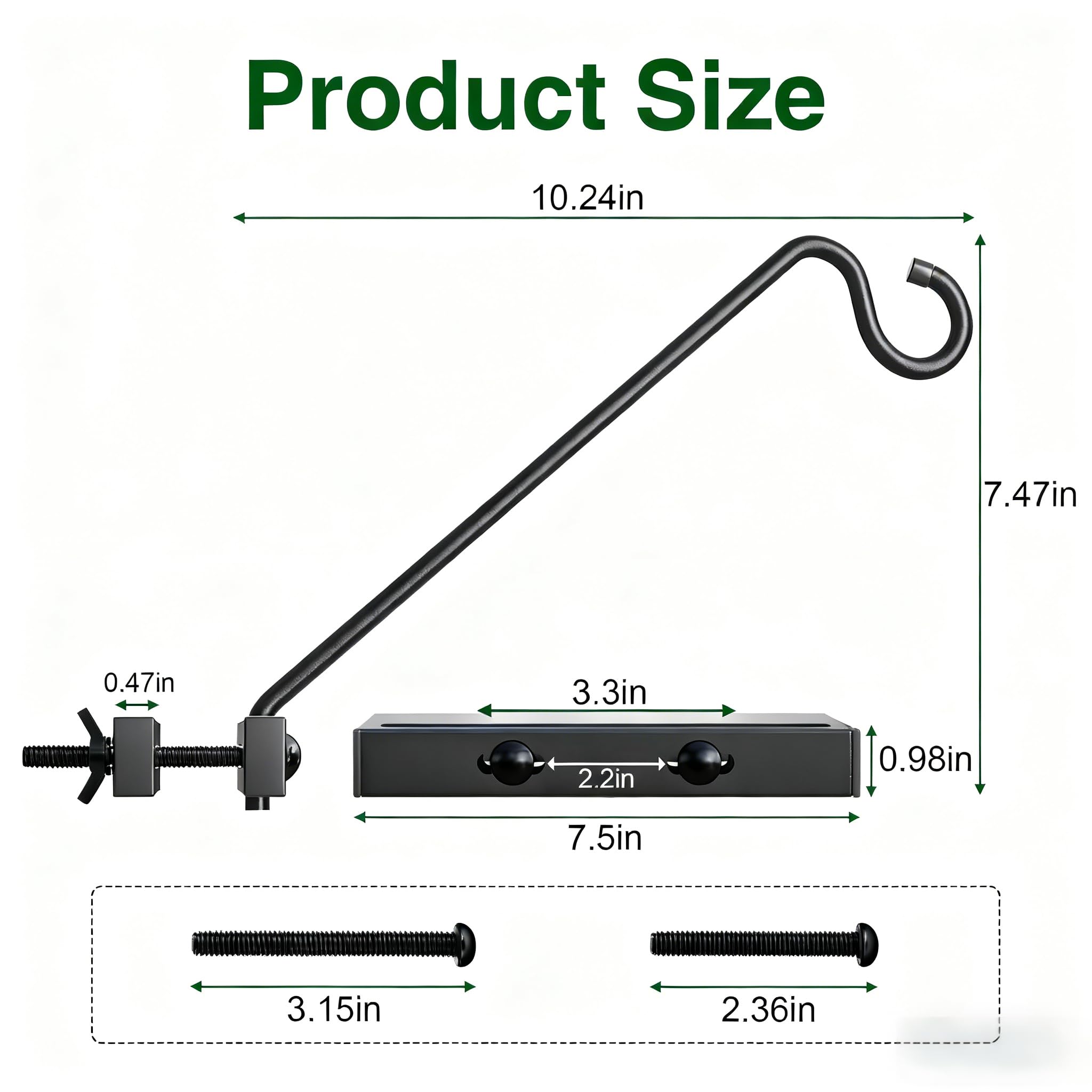 Josmimic hook holding a bird feeder demonstrating reliable support and visibility