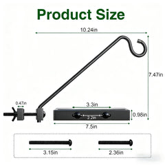 Josmimic hook holding a bird feeder demonstrating reliable support and visibility