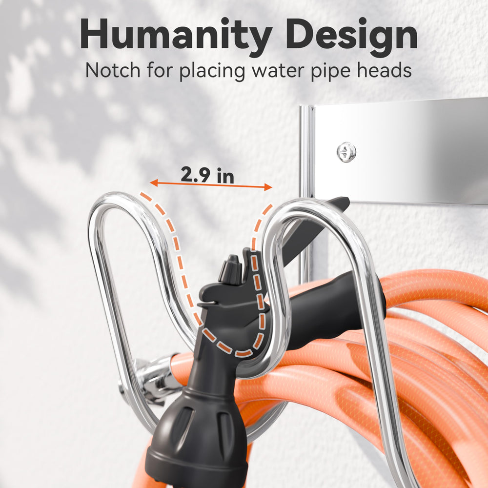 Josmimic with 100ft hose to show scale and demonstrate heavy-duty 30lb capacity