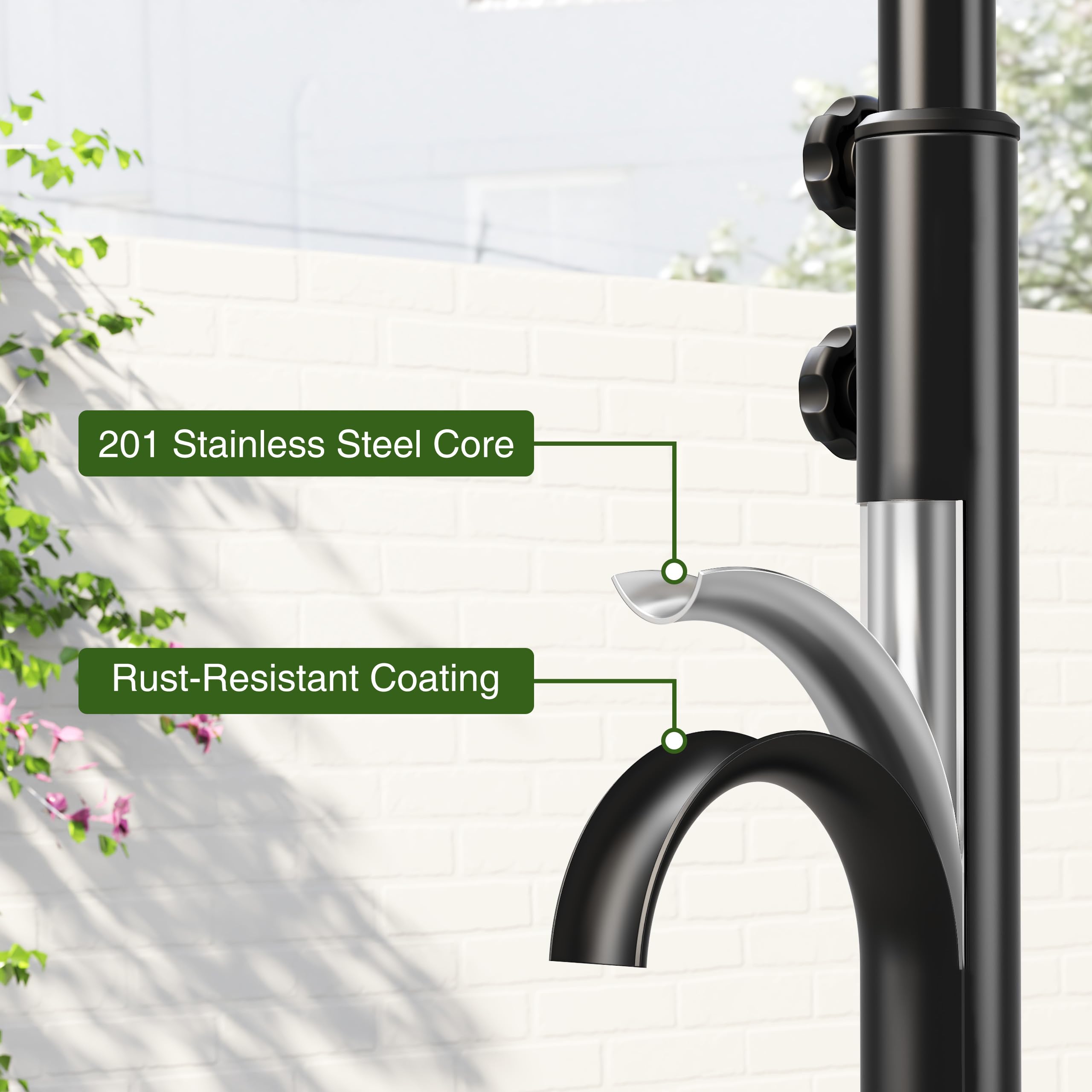 Josmimic integrated towel bar and grip keeping towels handy for convenience