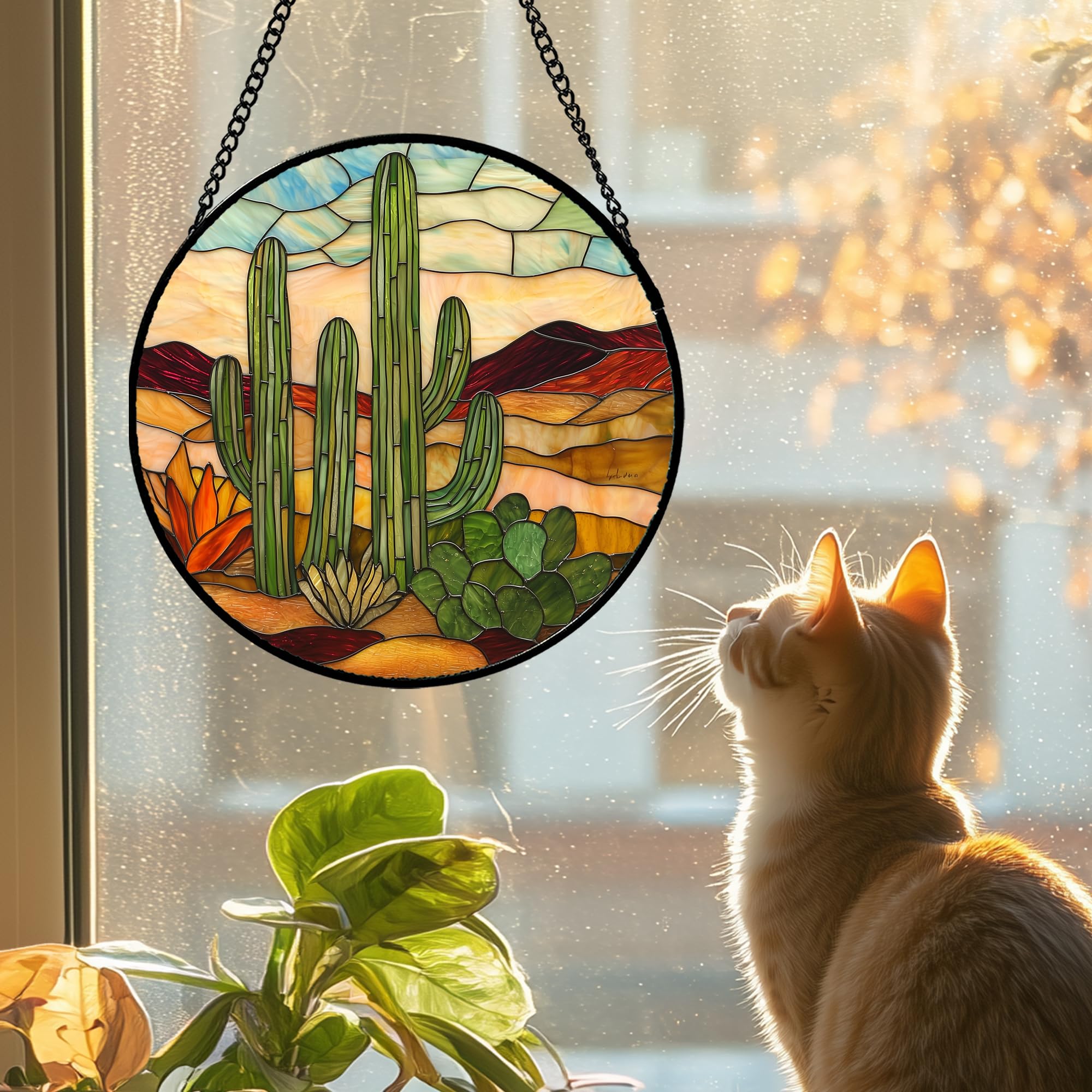 JOSUMALY suncatcher in a terrace setting creating ambiance and mood lighting