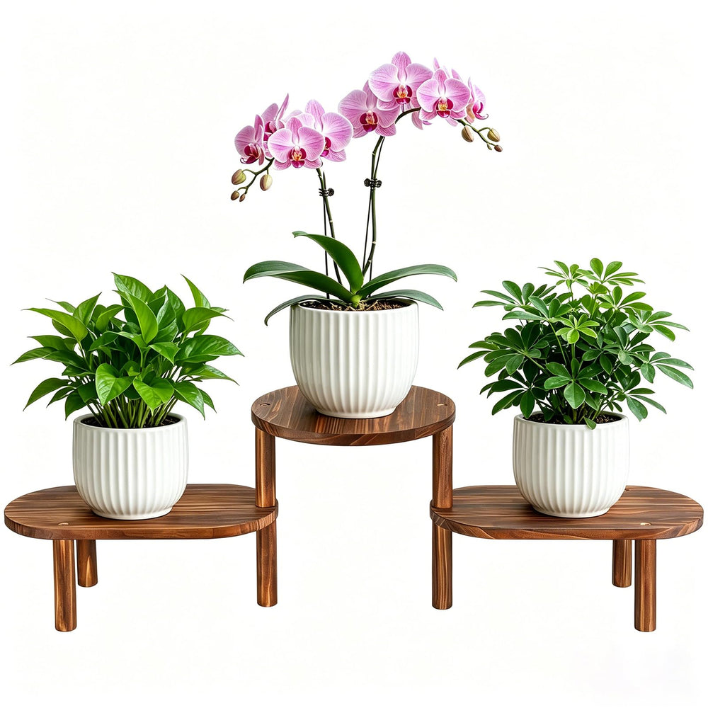 Jotboom front view of the plant stand displaying multi-tier benefits