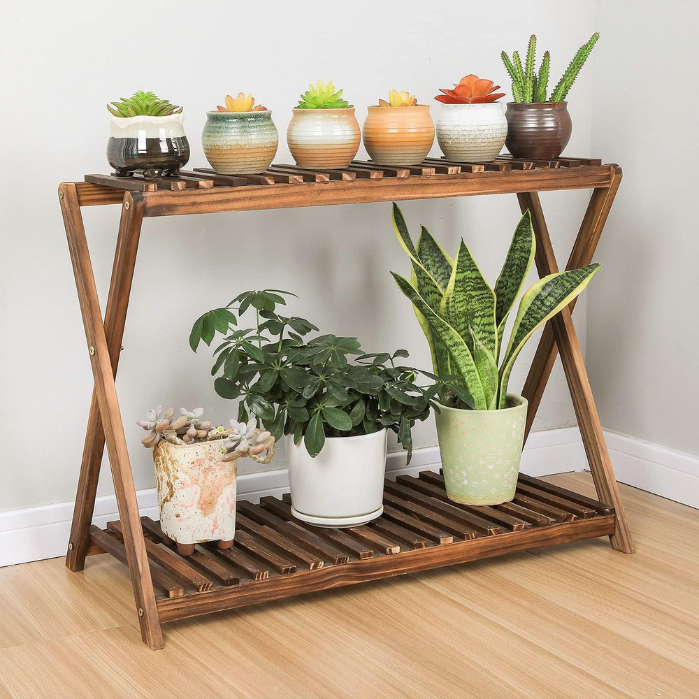 Jotboom front view plant shelf showcasing compact multi-pot display benefit