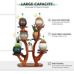 Jotboom staggered tier side profile improving sunlight for each plant