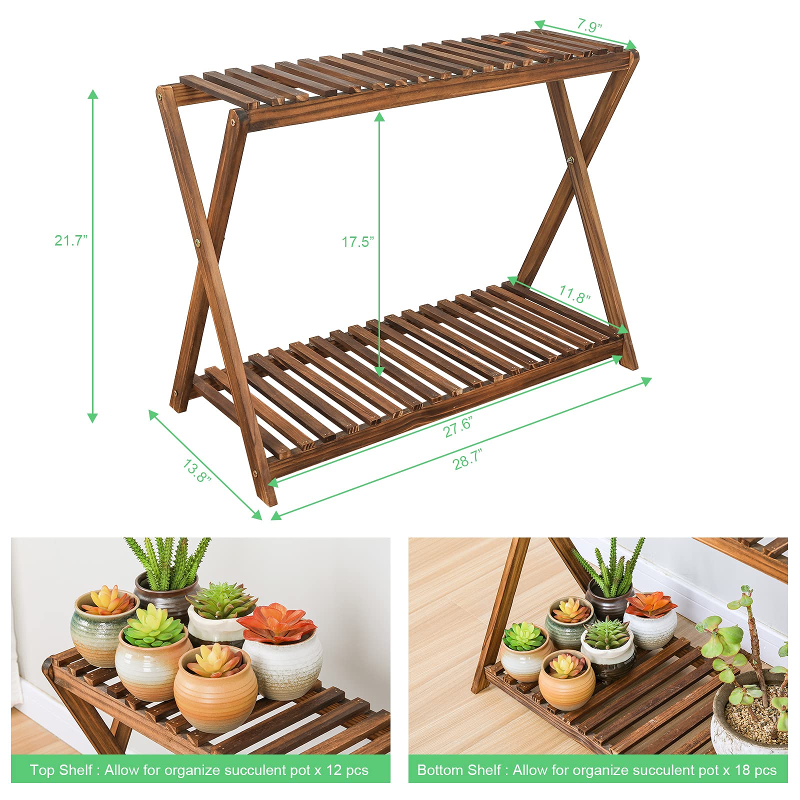 Jotboom top shelf detail showing narrow depth for small pots and succulents