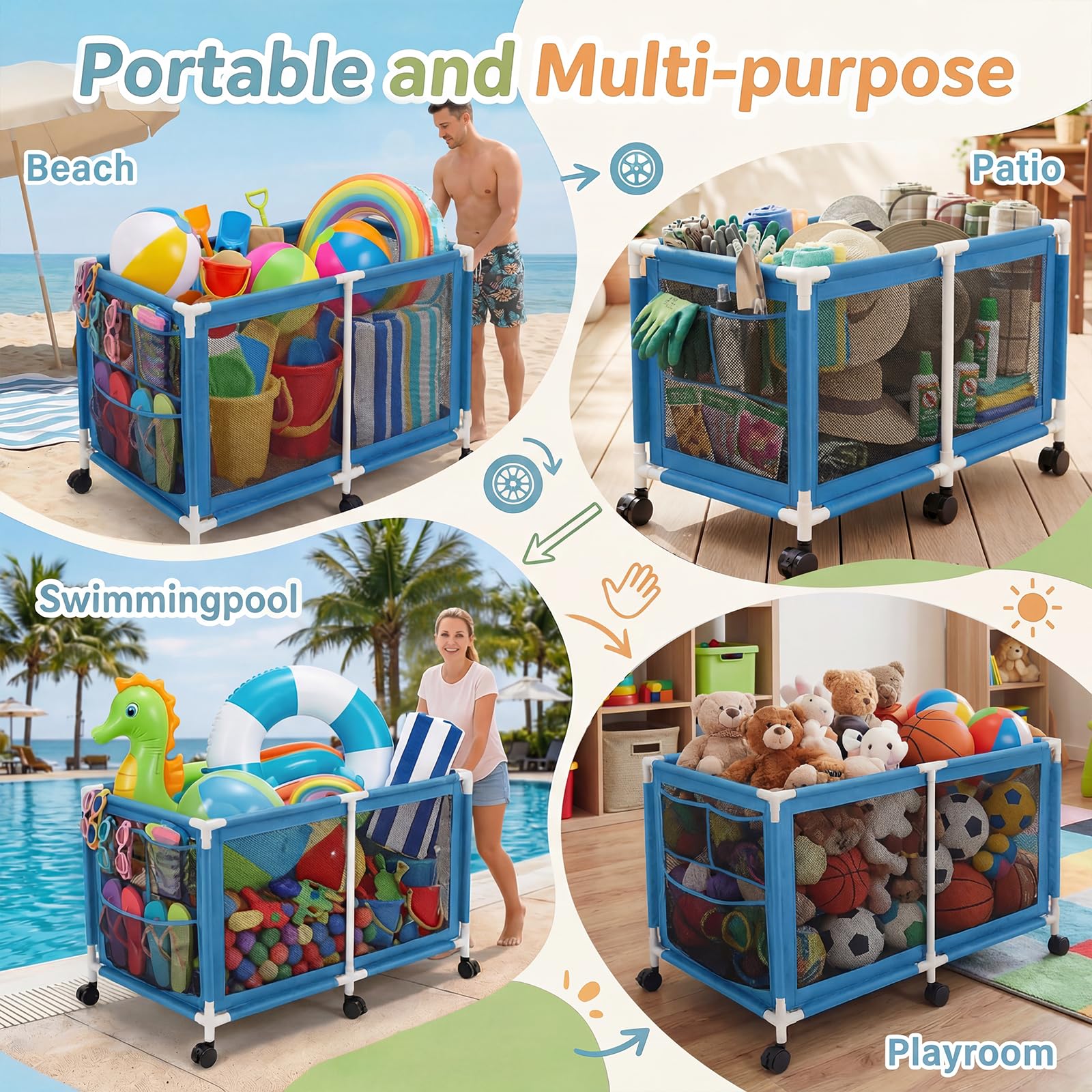 Jotesnew bin filled with floats and toys showing large volume storage