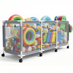 Jotesnew front view full bin showing capacity and organized floats