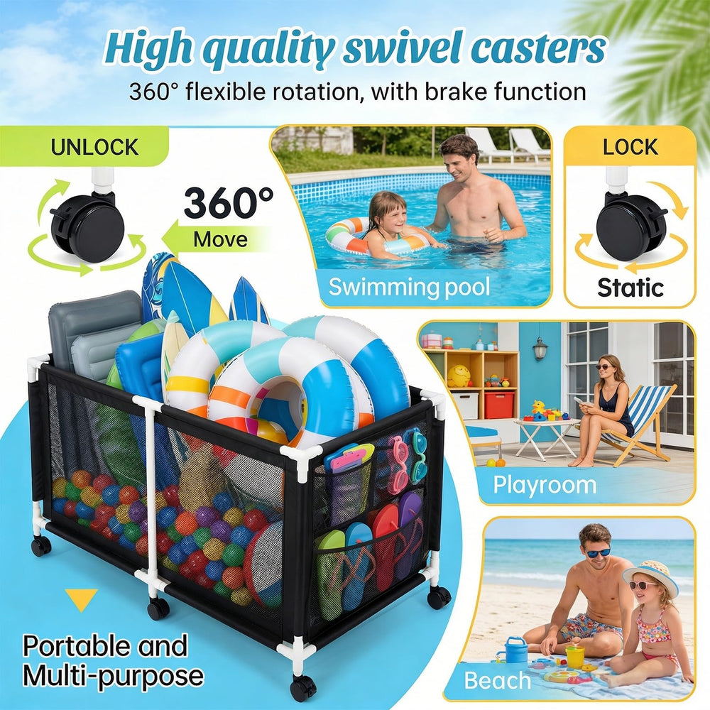 Jotesnew side pockets filled with goggles and pump for easy-access benefit