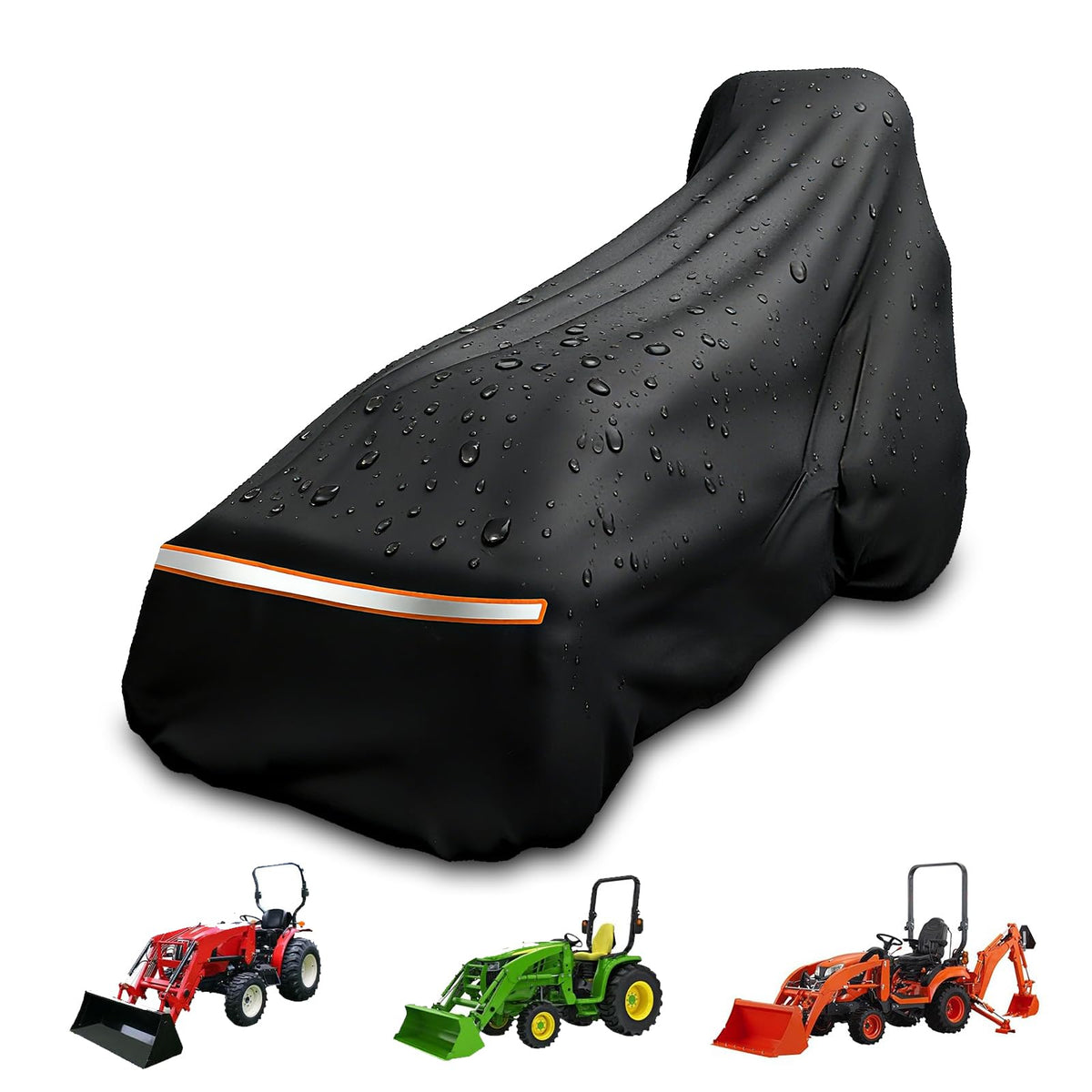 Jotzzors front view cover fitted on tractor protecting from rain