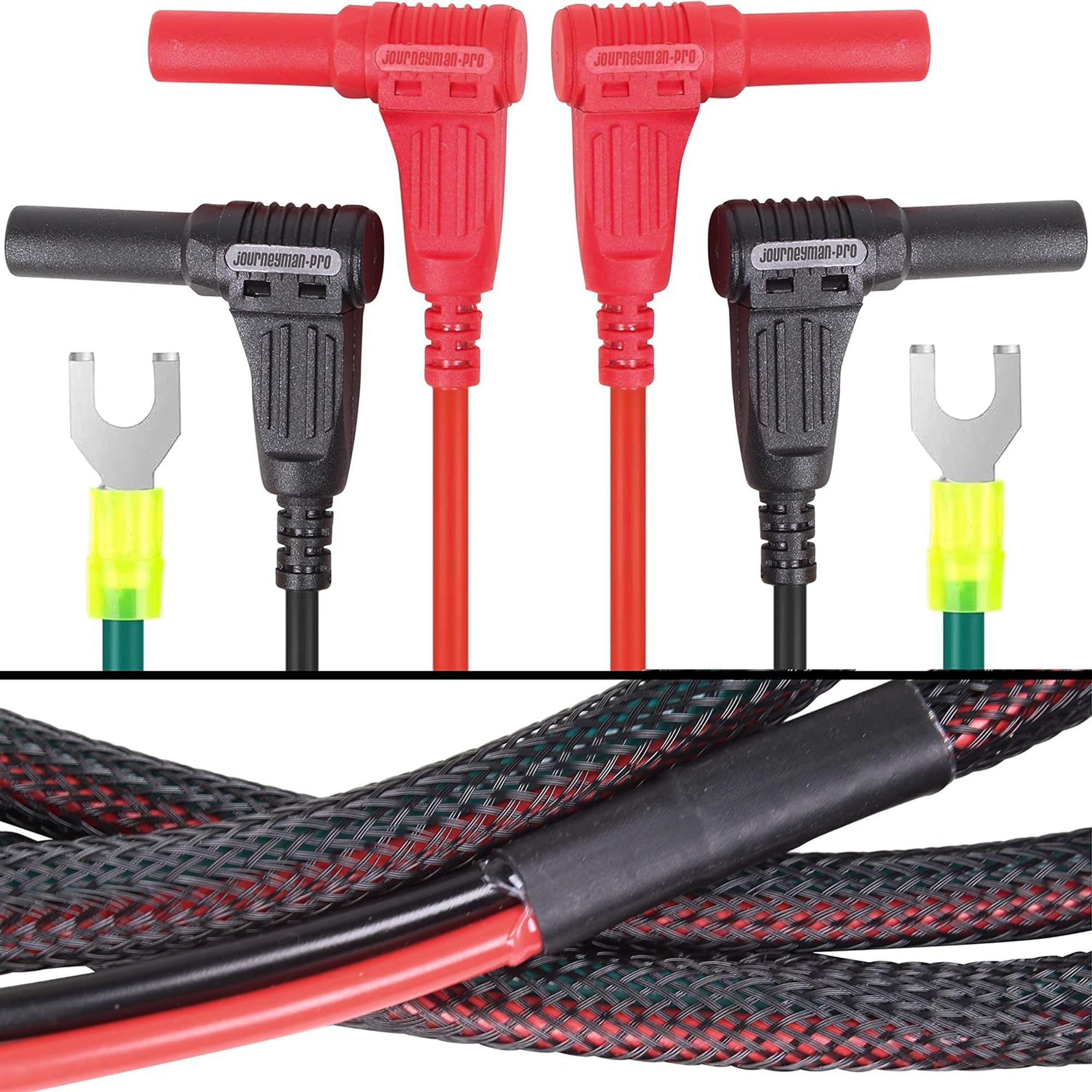 Journeyman-Pro right-angle plug closeup highlighting compact, snag-resistant design