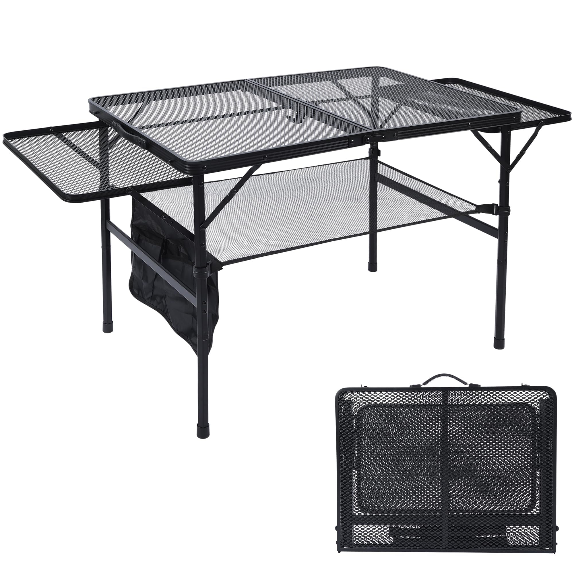 JOUYEK front view folded and expanded showing extra workspace
