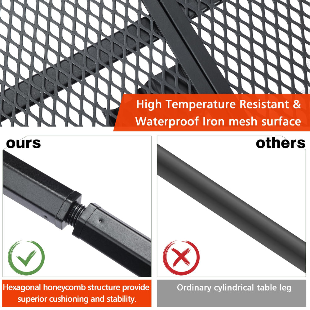 JOUYEK hexagonal tube legs close-up showing sturdy support benefit