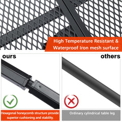 JOUYEK hexagonal tube legs close-up showing sturdy support benefit