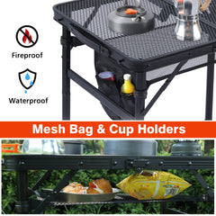 JOUYEK coated mesh top detail that sheds water and resists high temperatures