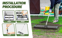 JouZYA adjustable handle sections extended demonstrating extended reach and control benefit