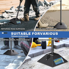 JouZYA tamper compacting pavers to create a level surface and faster installation