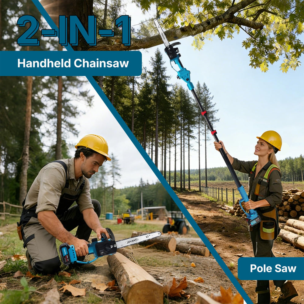 jovant extension pole fully extended to show 15-foot reach and safety