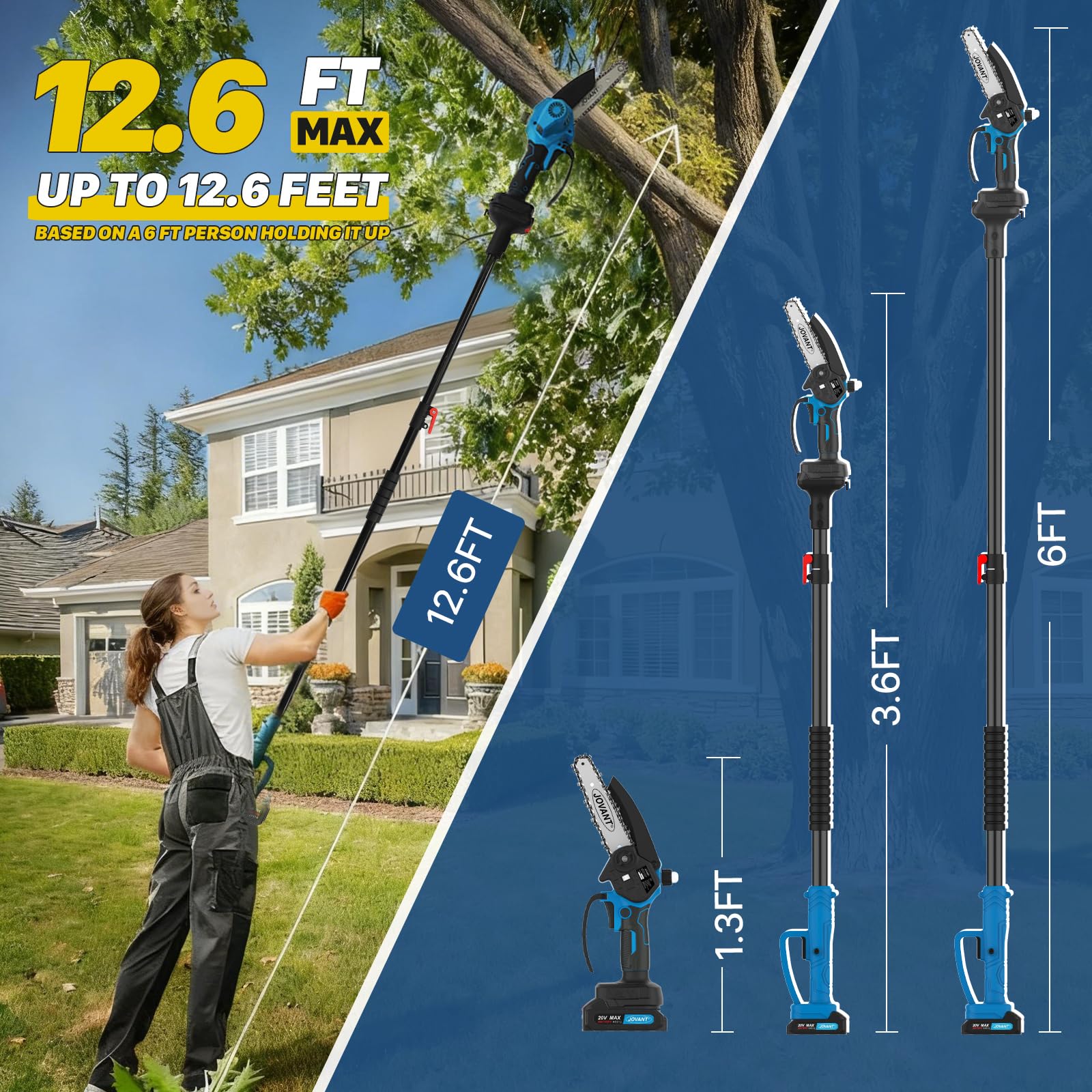 jovant handheld mode closeup highlighting lightweight body and easy maneuvering