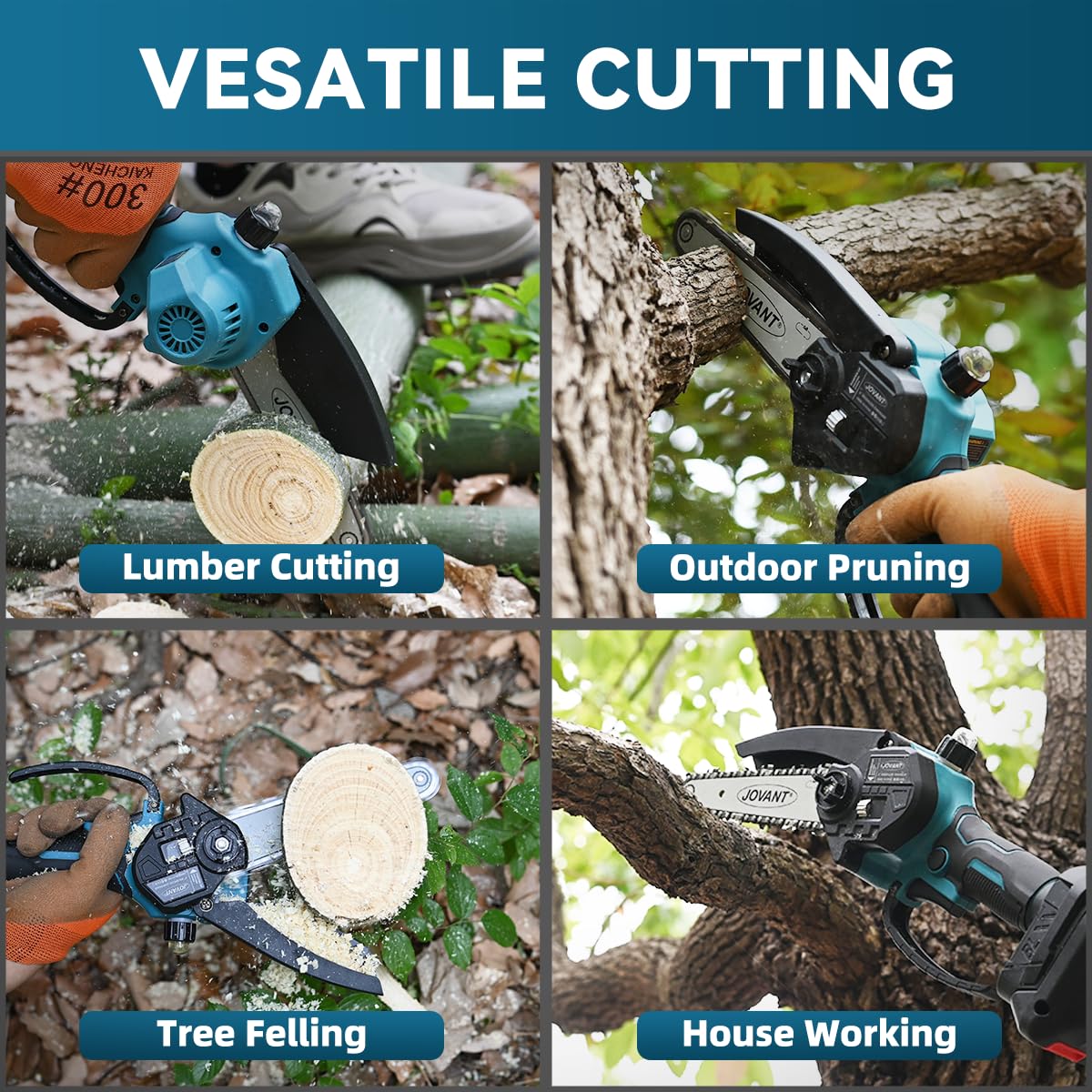 jovant in use tree pruning demonstrating cordless reach and efficient branch removal